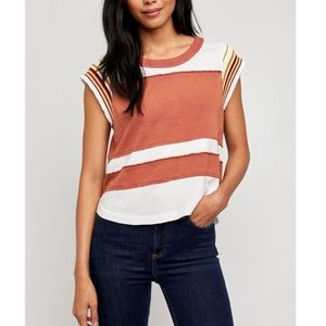 Free People
Hint of Stripe Retro Cotton T-Shirt